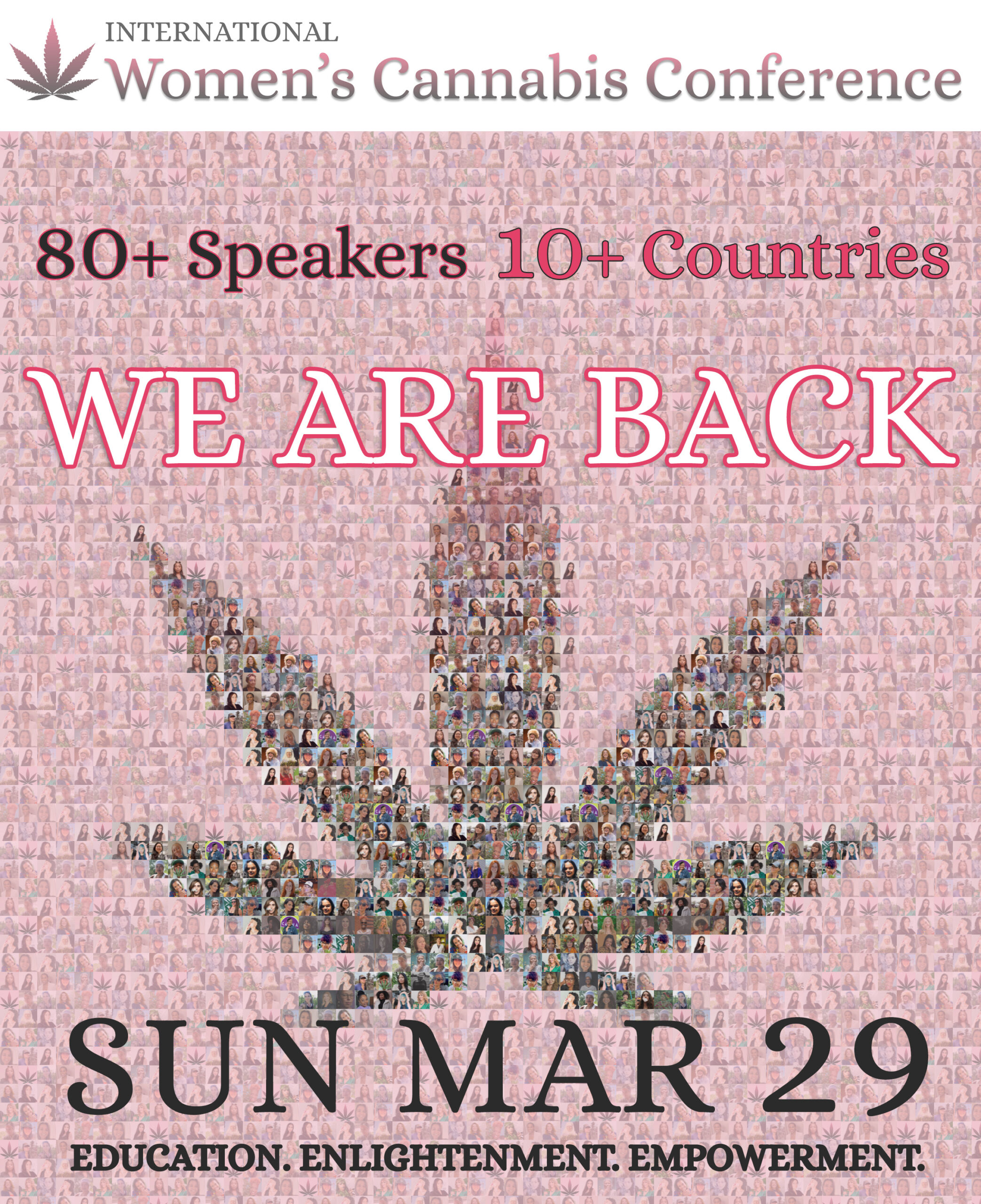 save the date 4_removed tickets Sunday March 29 International Women's Cannabis Conference Education Enlightenment Empowerment